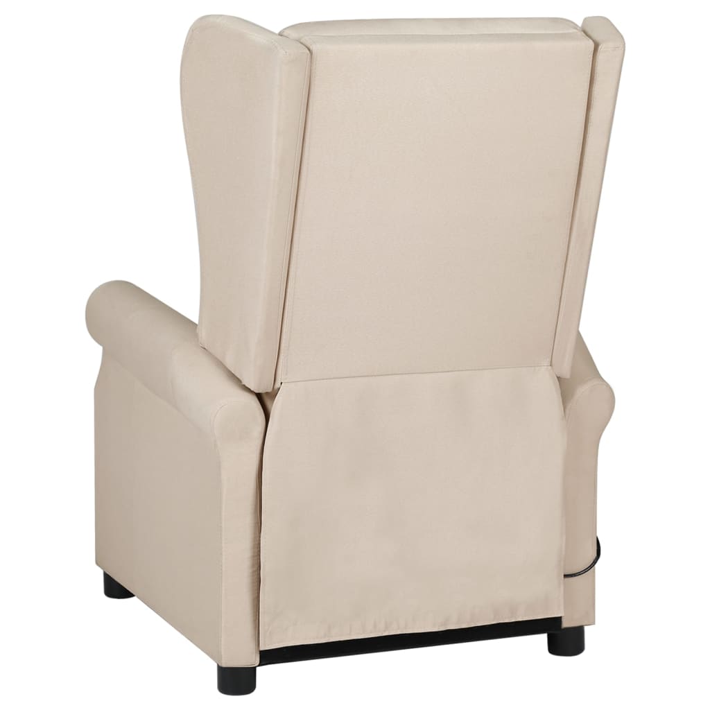 Poltrona reclinável tecido cor creme