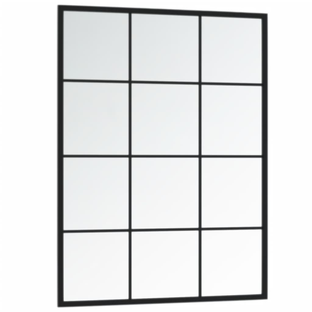 Espelho de parede 80x60 cm metal preto