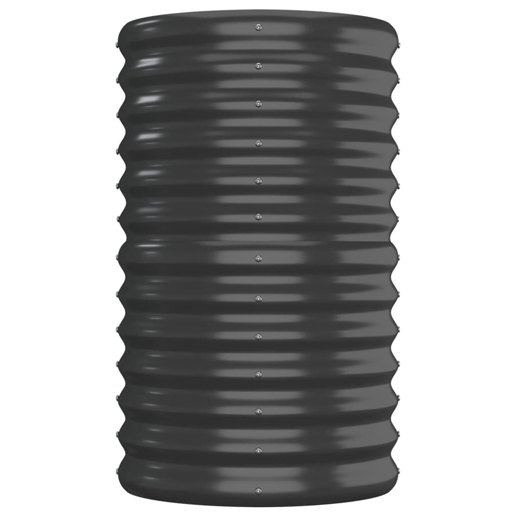 Canteiro elevado jardim 152x40x68 aço galvanizado antracite