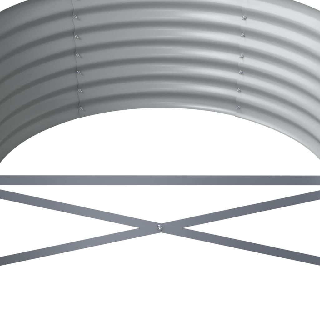 Canteiro elevado jardim 296x80x36cm aço galvanizado castanho