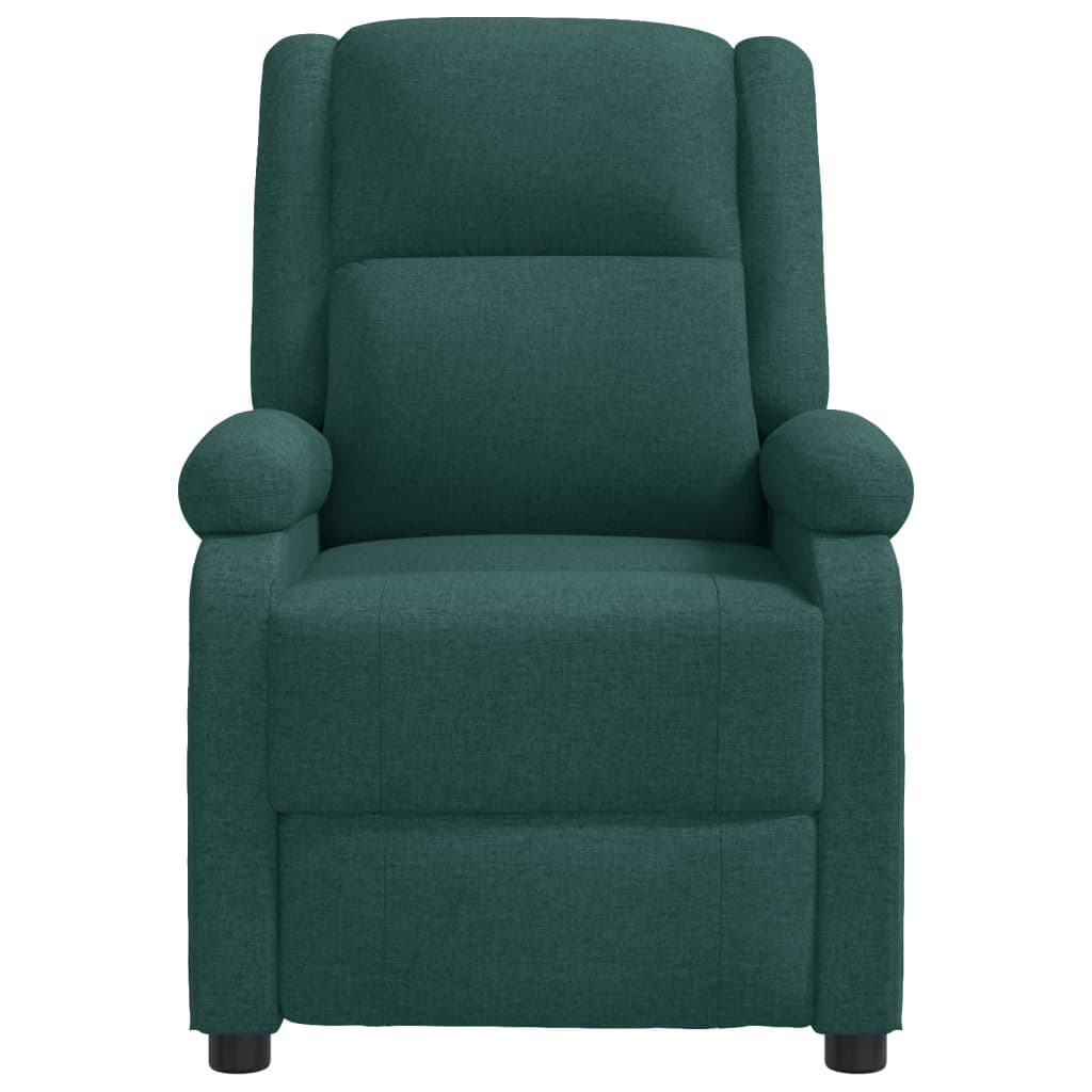 Poltrona reclinável tecido verde-escuro