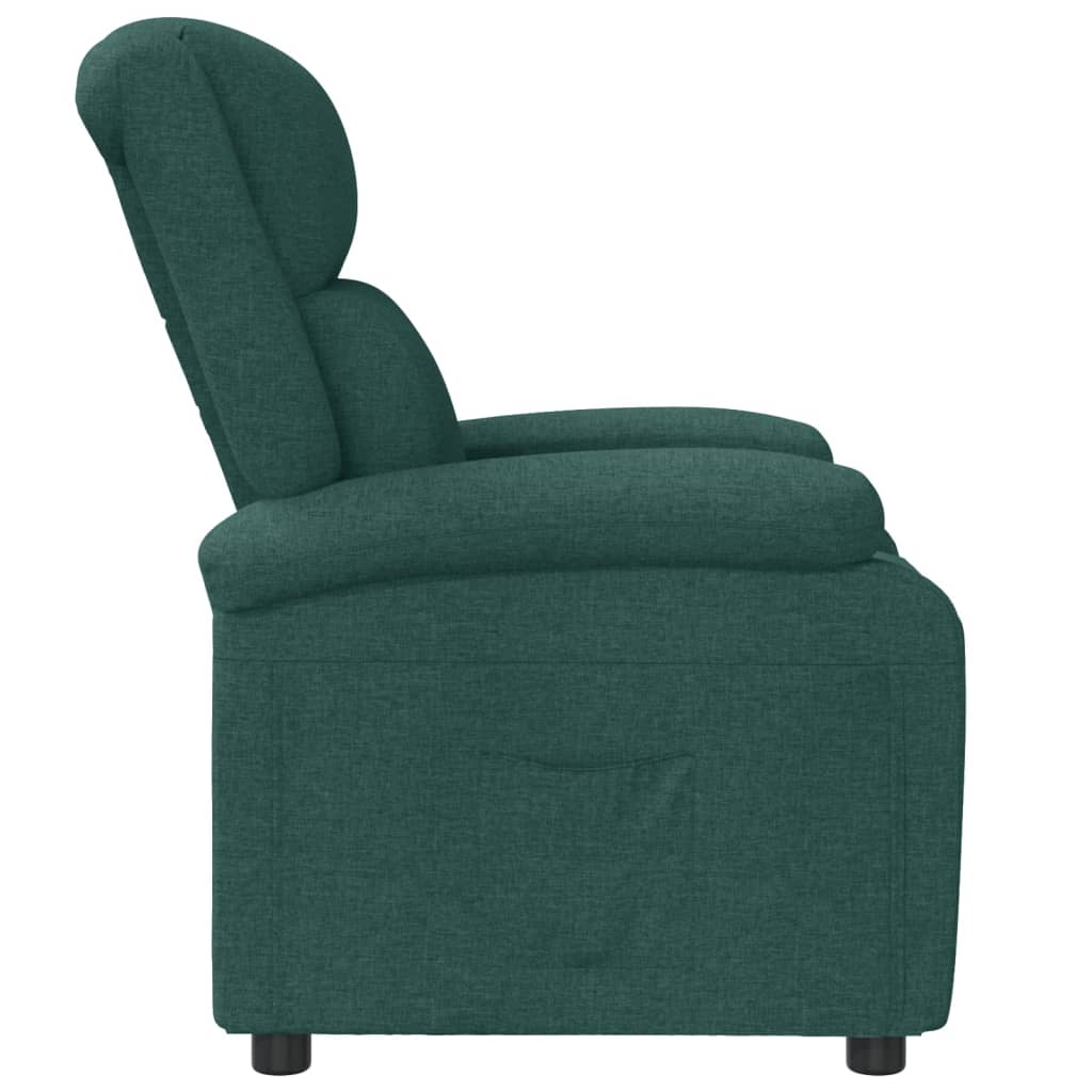 Poltrona reclinável tecido verde-escuro