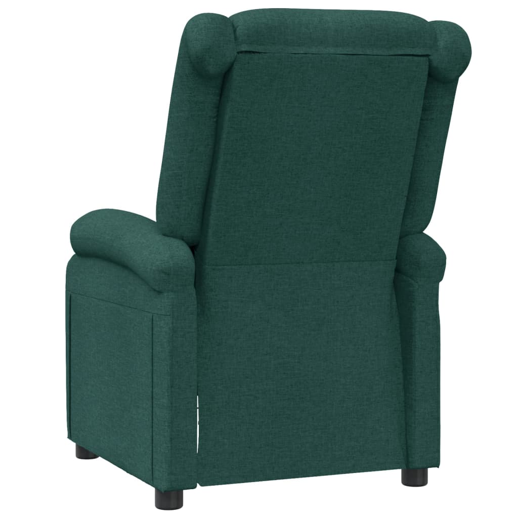 Poltrona reclinável tecido verde-escuro