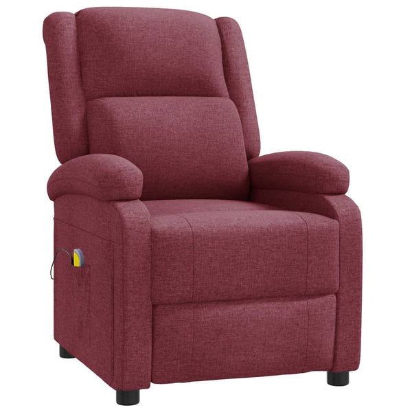 Poltrona de massagens tecido vermelho tinto