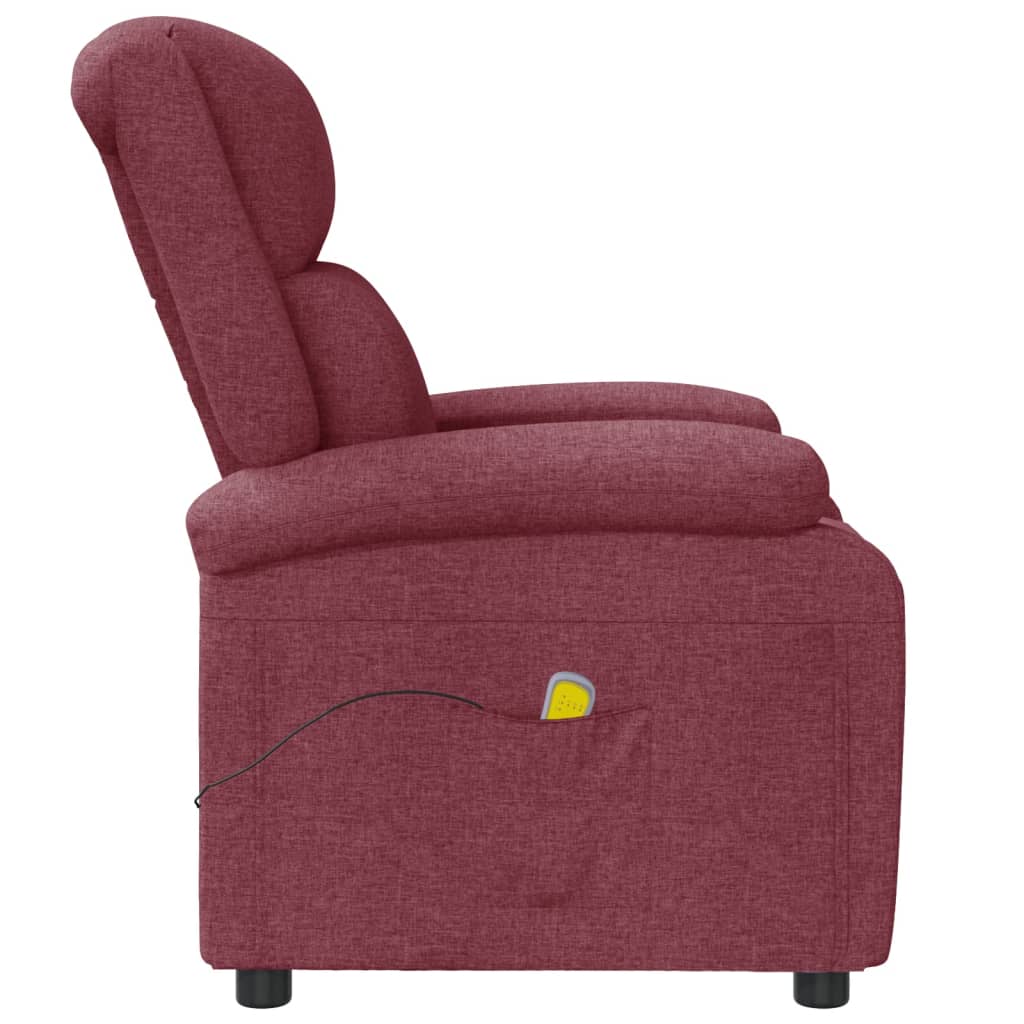 Poltrona de massagens tecido vermelho tinto