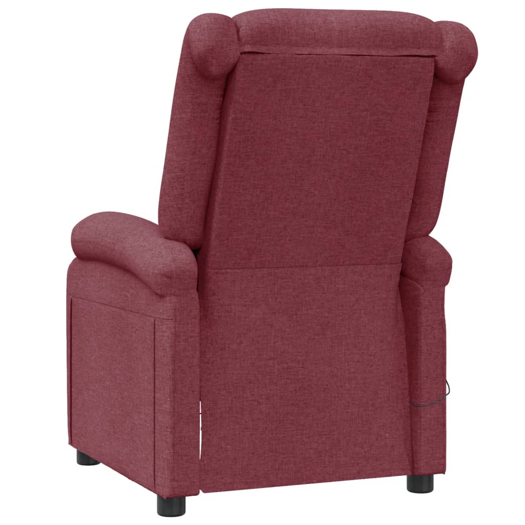 Poltrona de massagens tecido vermelho tinto