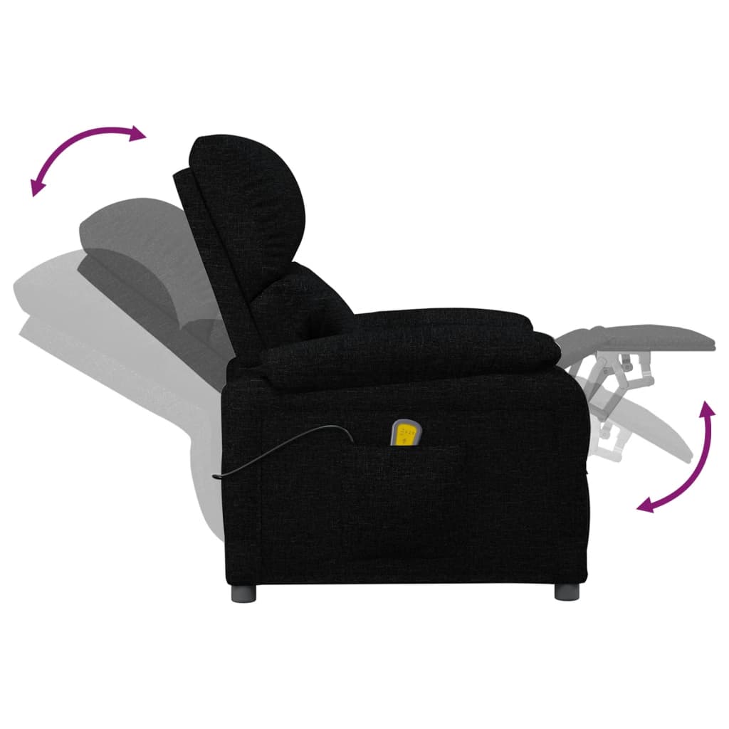 Poltrona de massagens tecido preto
