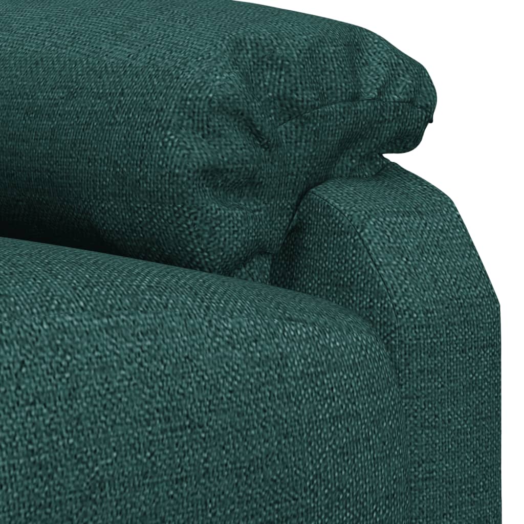 Poltrona de massagens tecido verde-escuro