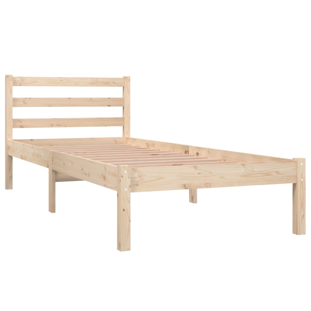 Estrutura de cama pequena solteiro 75x190 cm pinho maciço