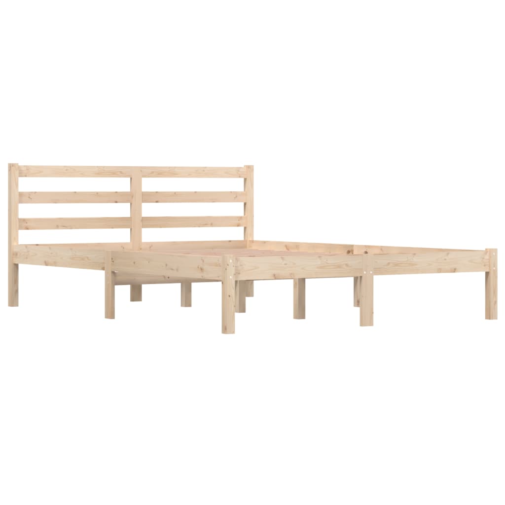 Estrutura de cama casal 135x190 cm pinho maciço