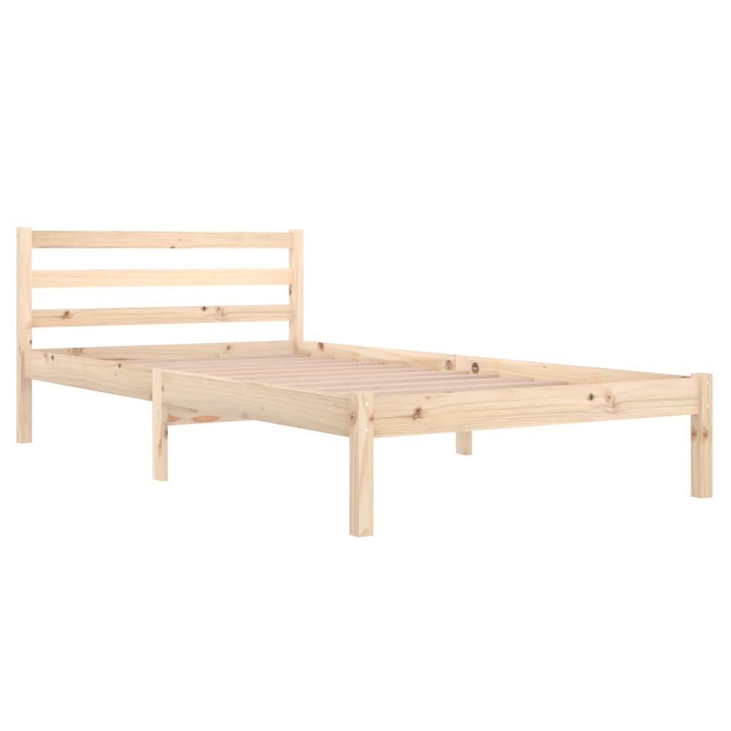 Estrutura de cama 100x200 cm madeira pinho maciço