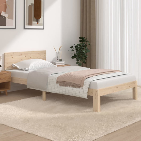 Estrutura de cama 100x200 cm madeira pinho maciço