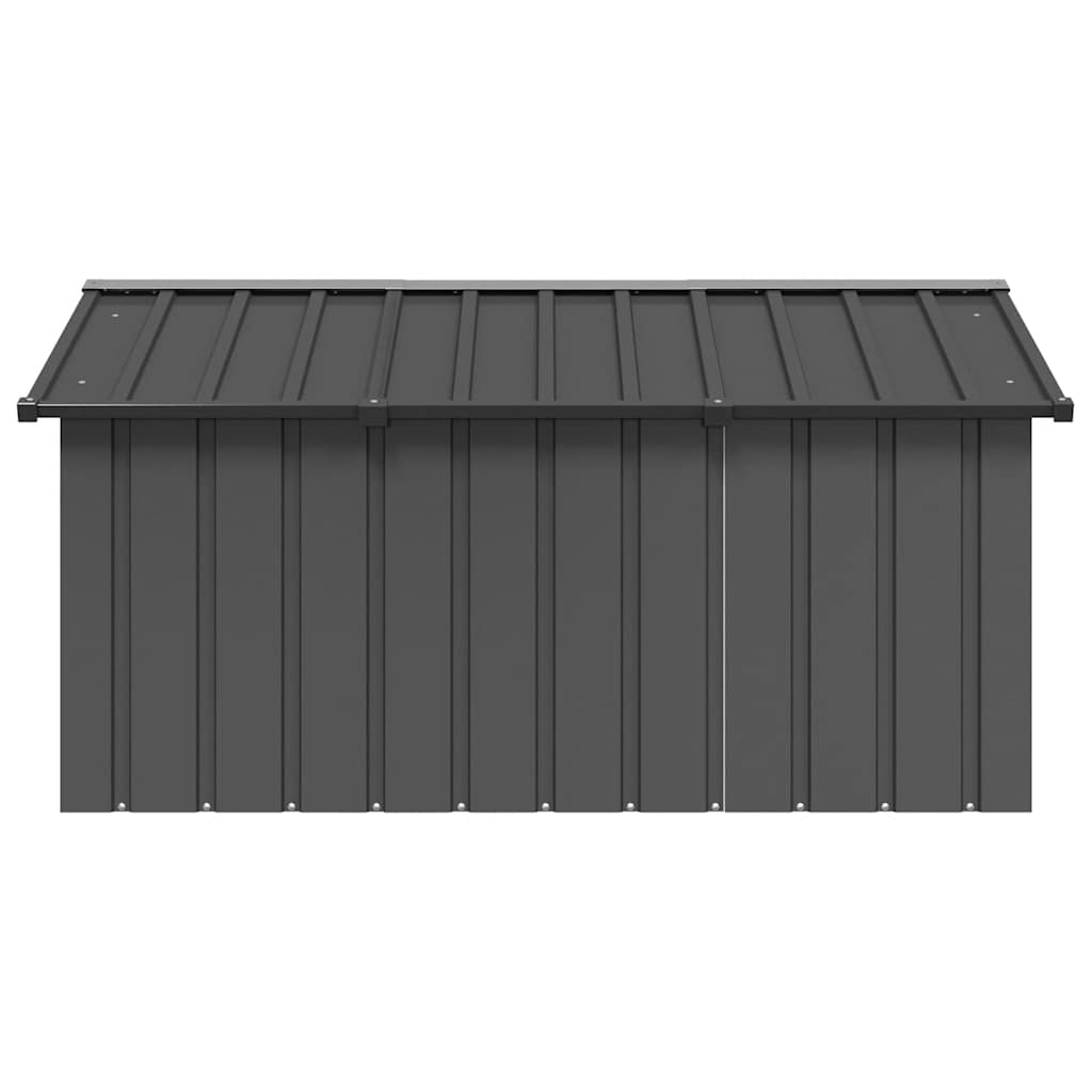 Casota para cães 116,5x153x81,5 cm aço galvanizado antracite