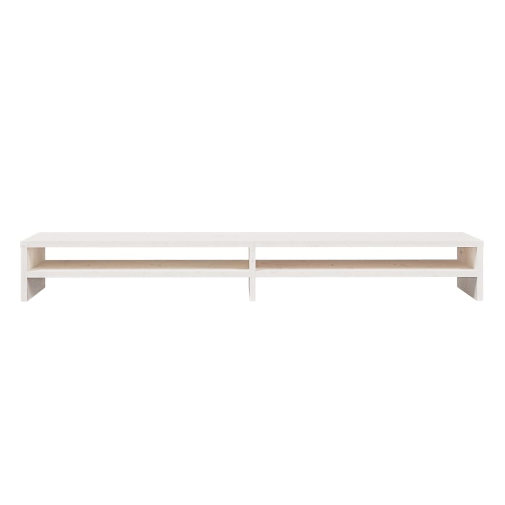 Suporte para monitor 100x24x13 cm pinho maciço branco