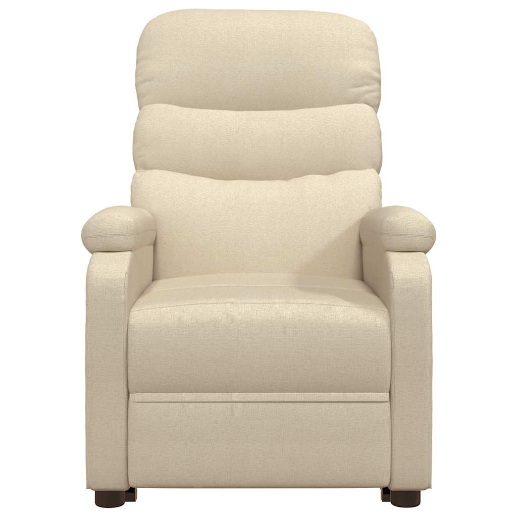 Poltrona reclinável tecido cor creme