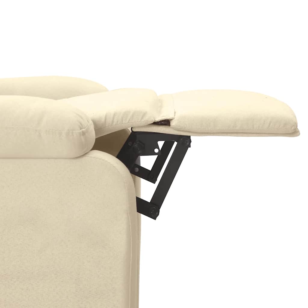 Poltrona reclinável tecido cor creme