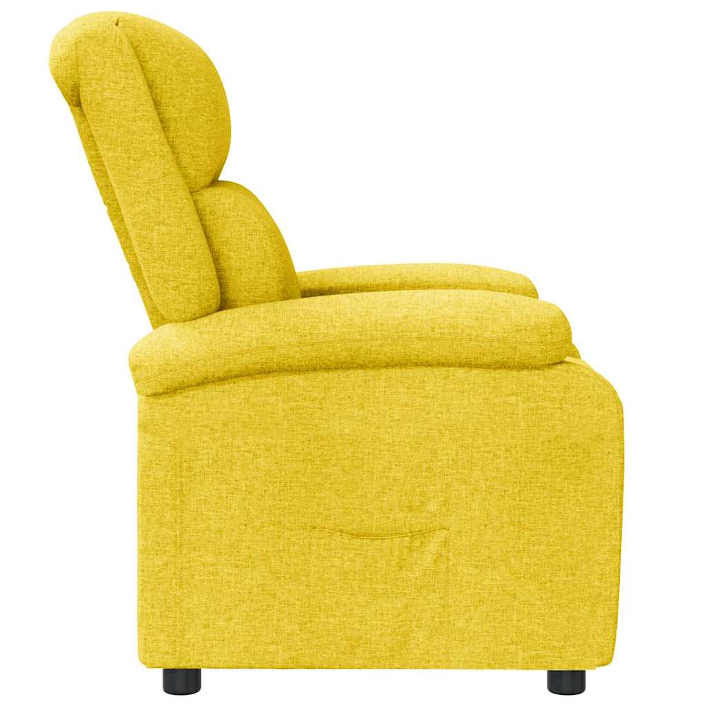 Poltrona reclinável tecido amarelo