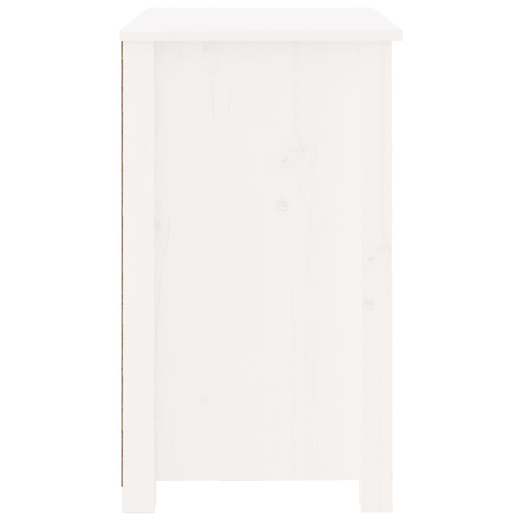 Mesa de cabeceira 50x35x61,5 cm madeira de pinho maciça branco