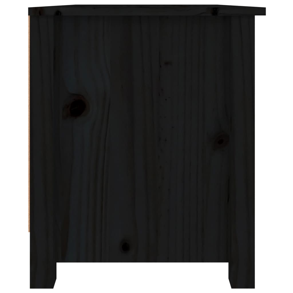Sapateira 70x38x45,5 cm pinho maciço preto
