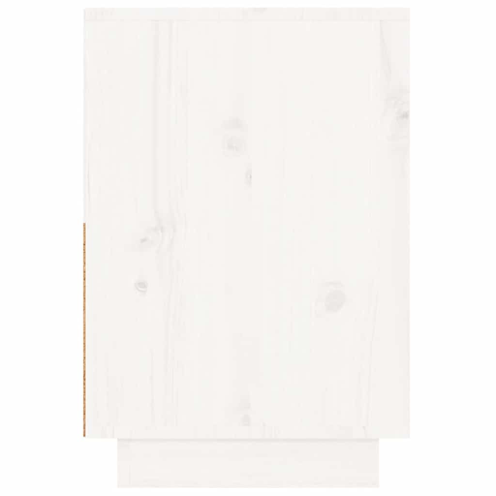 Mesa de cabeceira 60x34x51 cm madeira de pinho maciça branco
