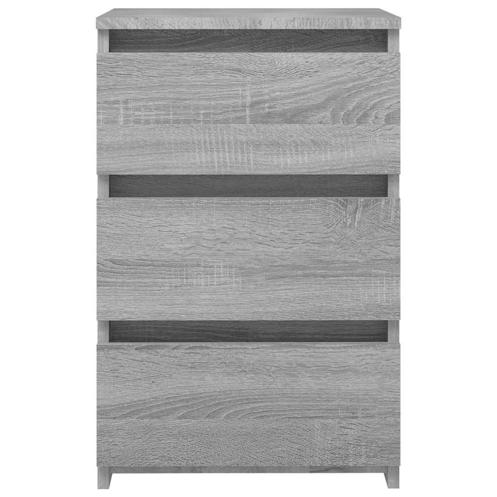 Mesas cabeceira 2 pcs 40x35x62,5 cm madeira proc. sonoma cinza