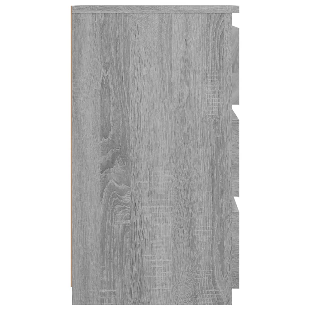 Mesas cabeceira 2 pcs 40x35x62,5 cm madeira proc. sonoma cinza