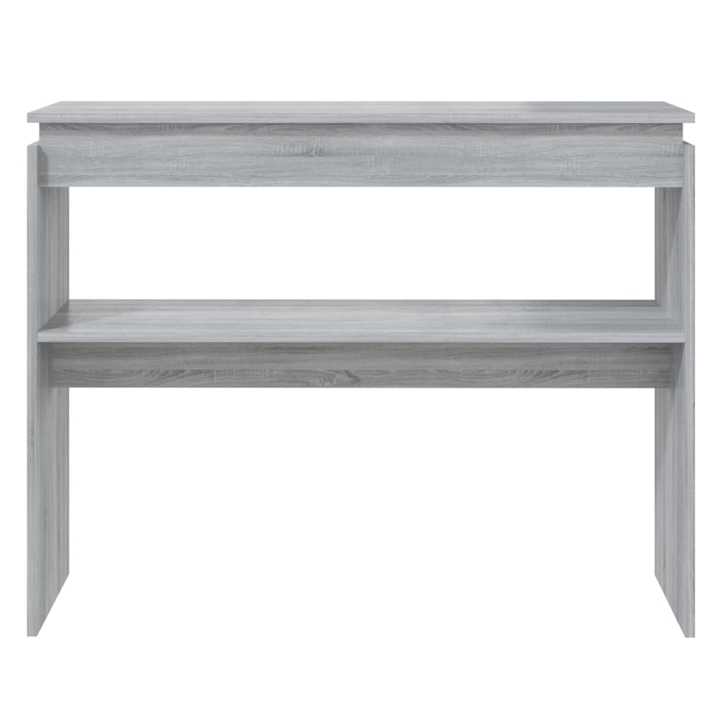 Mesa consola 102x30x80 cm derivados de madeira cinzento sonoma