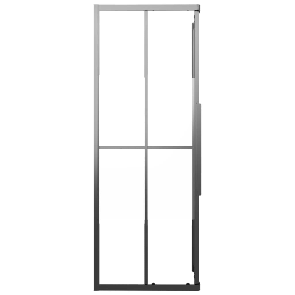 Cabine de duche ESG semiopaco 80x80x180 cm preto