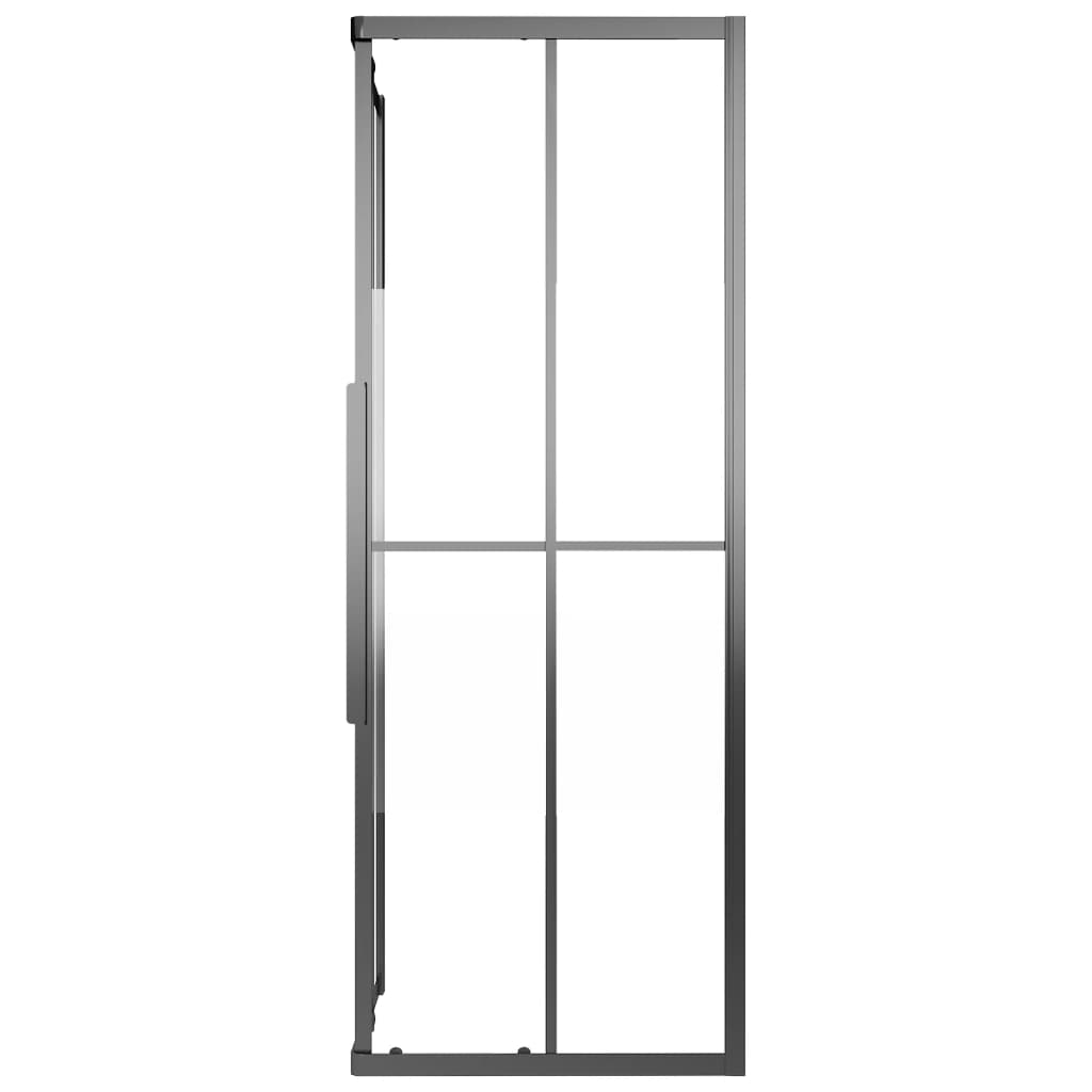 Cabine de duche ESG semiopaco 90x70x180 cm preto