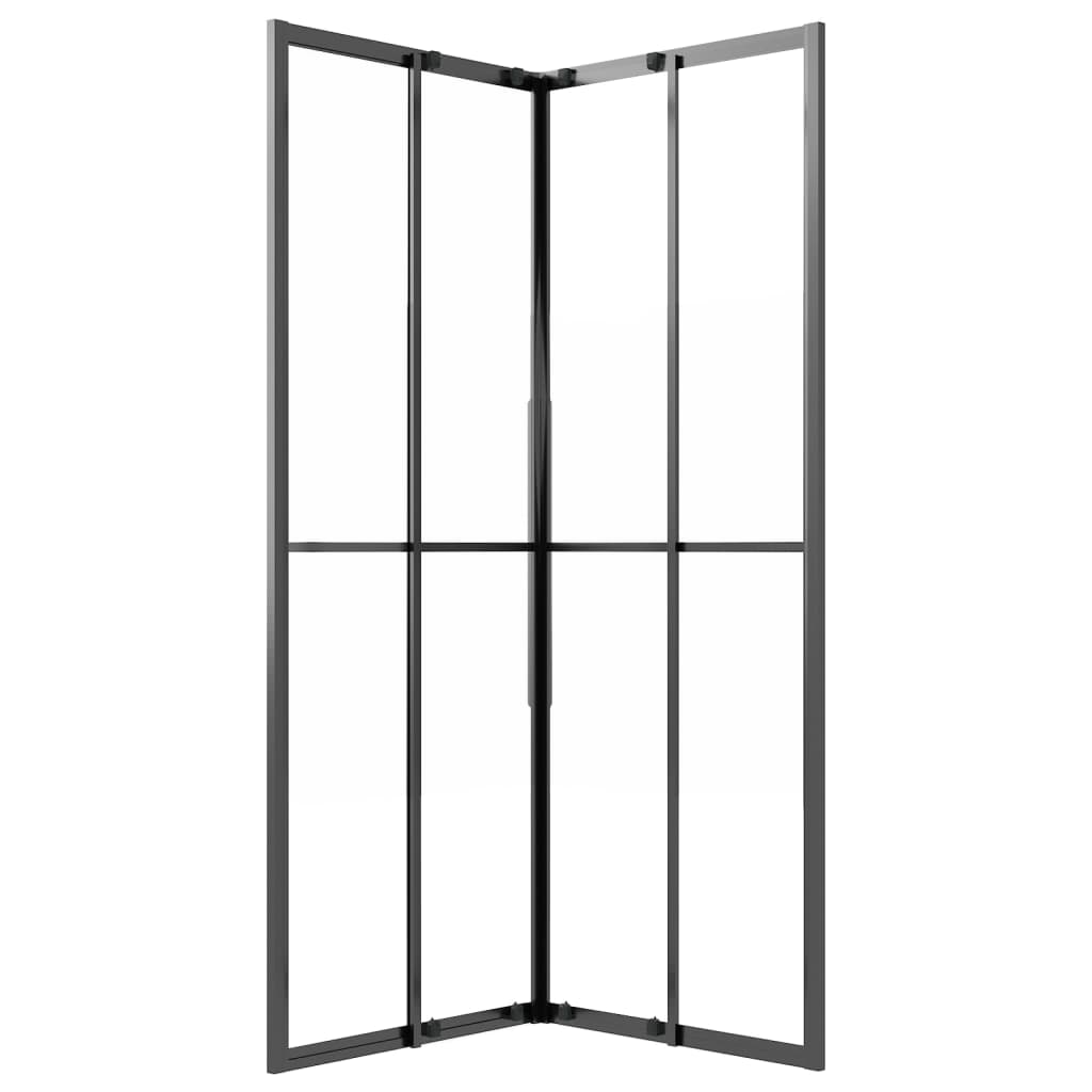 Cabine de duche ESG opaco 70x70x180 cm preto