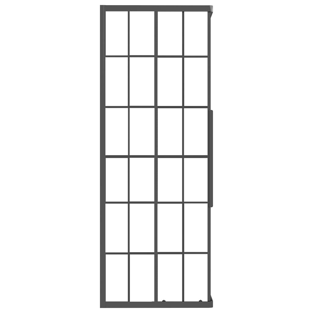 Cabine de duche ESG opaco 70x70x180 cm preto
