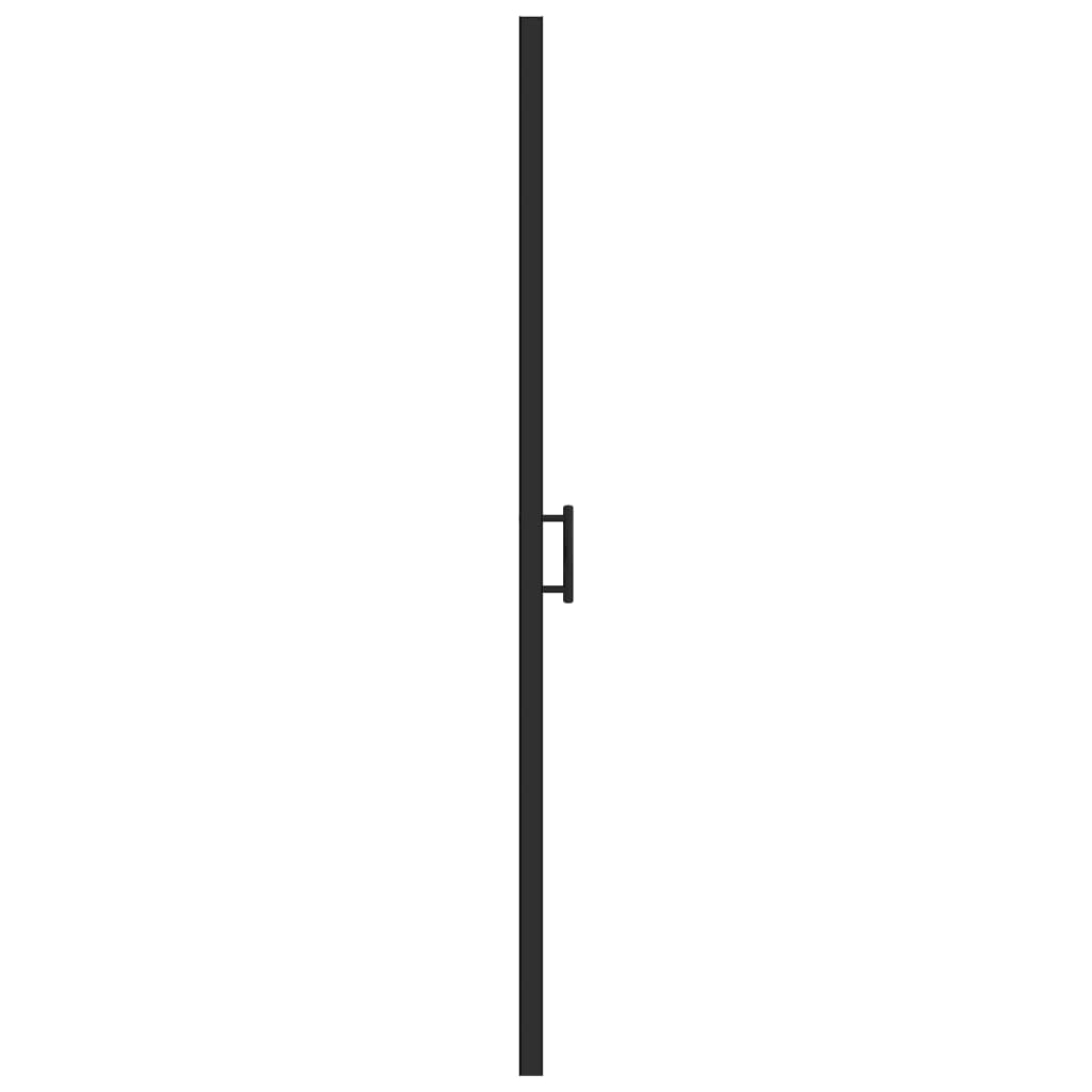 Porta de chuveiro meio vidro fosco temperado 100x178 cm preto
