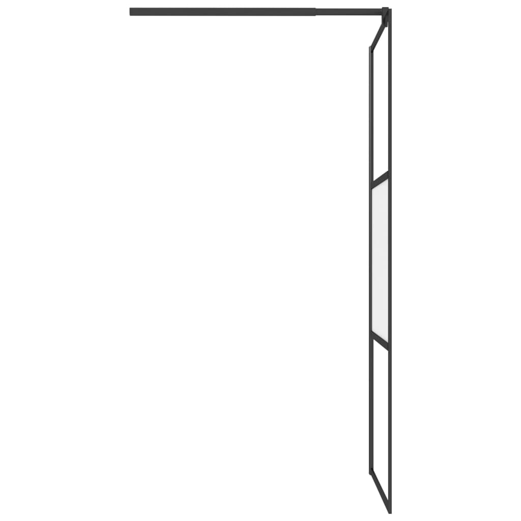 Divisória de chuveiro 90x195 cm vidro semiopaco ESG preto
