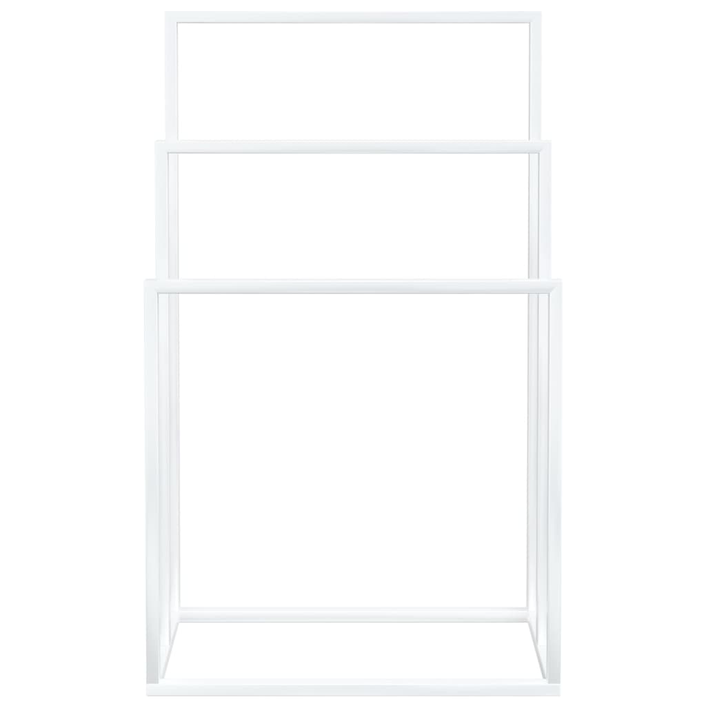 Toalheiro de pé 48x24x79 cm ferro branco