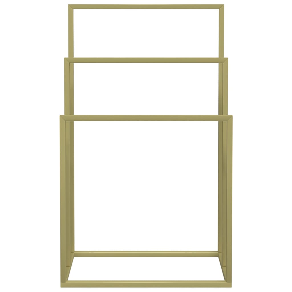 Toalheiro de pé 48x24x79 cm ferro dourado
