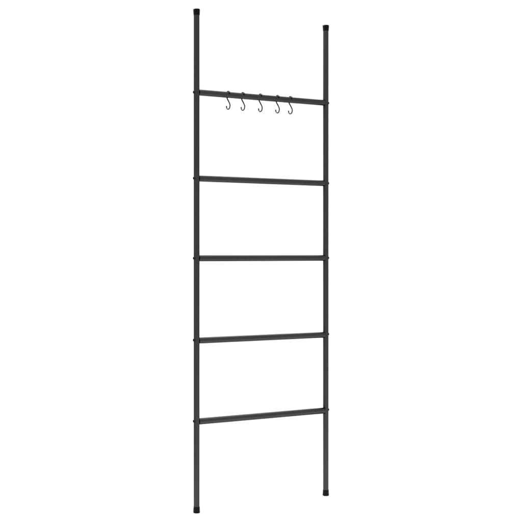 Toalheiro escada c/ 5 degraus 58x175 cm ferro preto