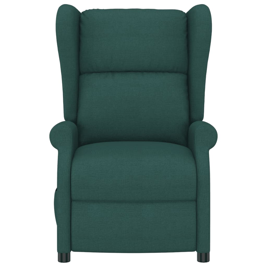 Poltrona reclinável elétrica tecido verde-escuro
