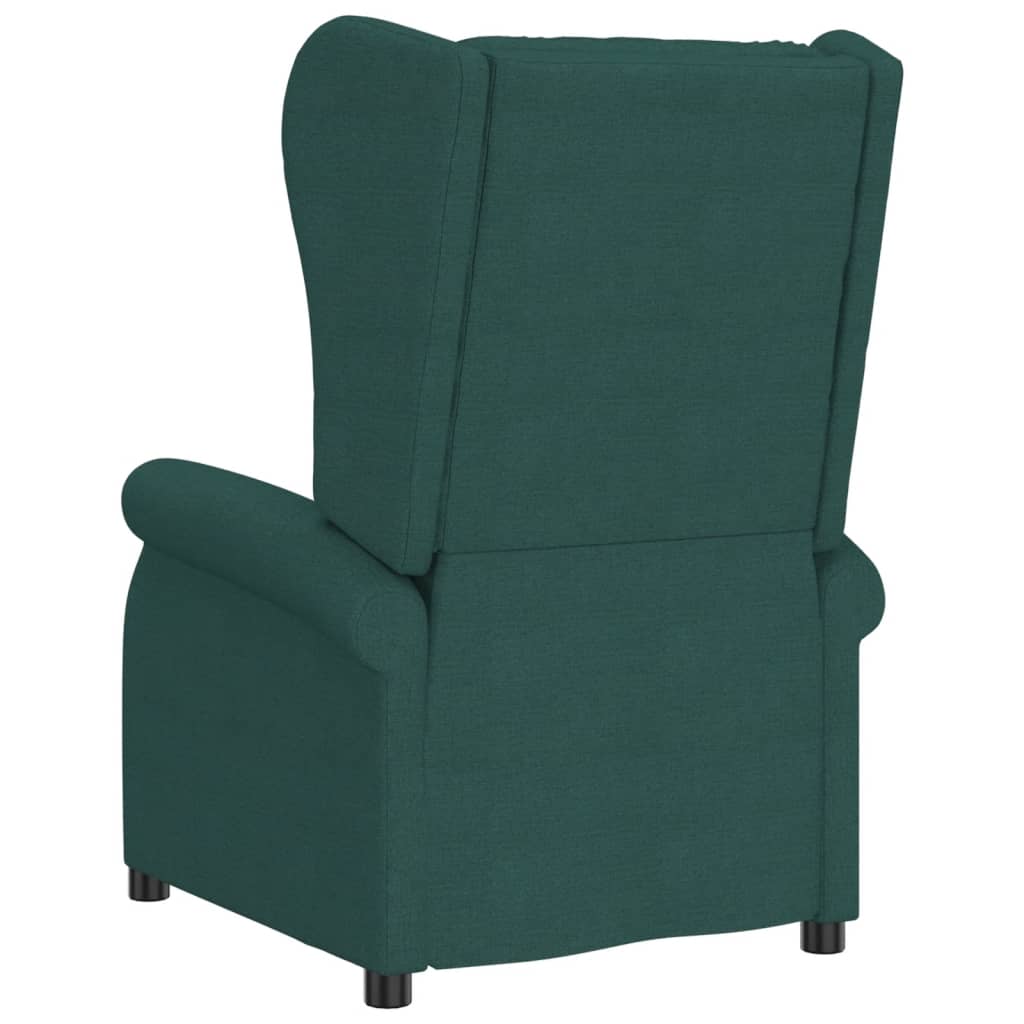 Poltrona reclinável elétrica tecido verde-escuro