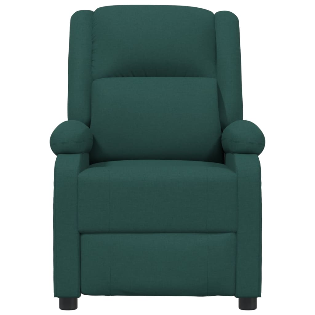 Poltrona elétrica reclinável tecido verde-escuro
