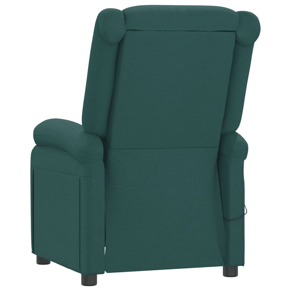 Poltrona elétrica reclinável tecido verde-escuro