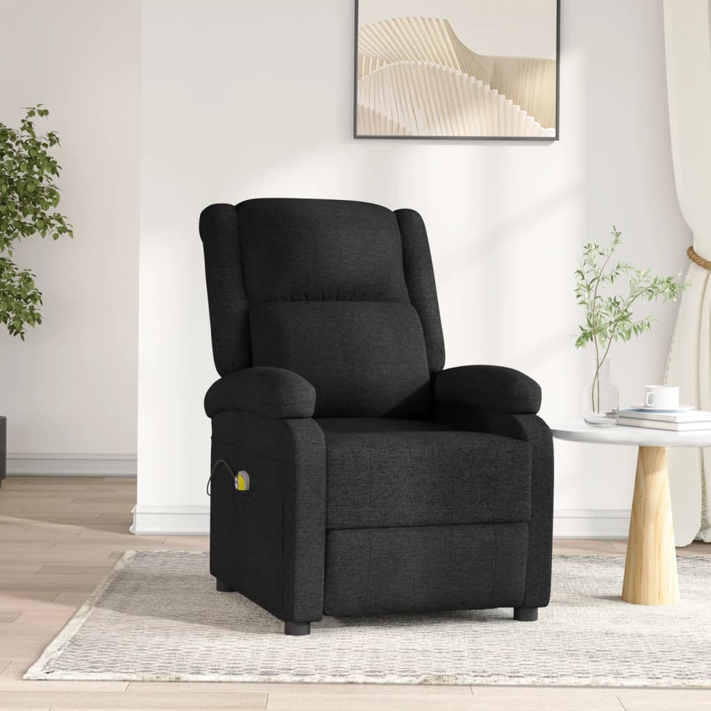 Poltrona de massagens elétrica tecido preto