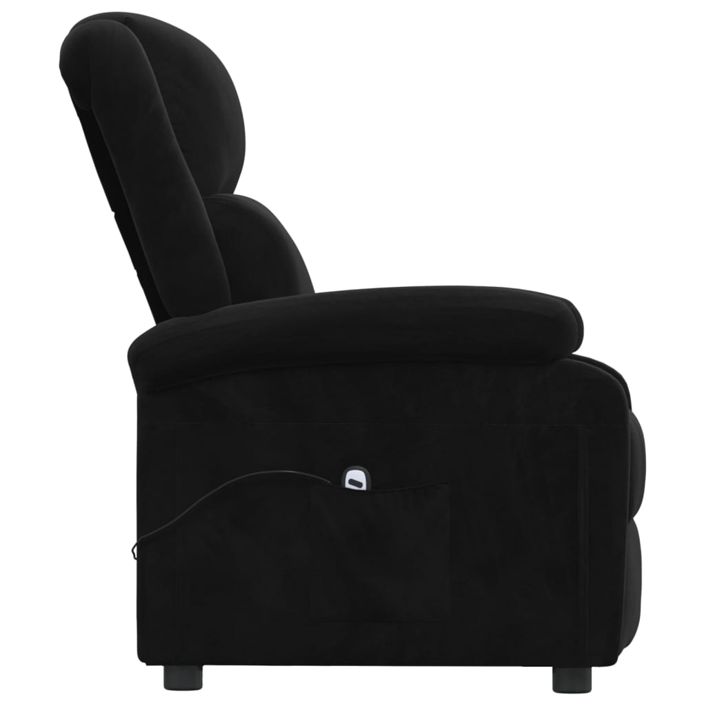 Poltrona de massagens reclinável veludo preto