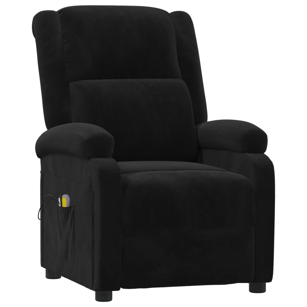 Poltrona de massagens elétrica veludo preto