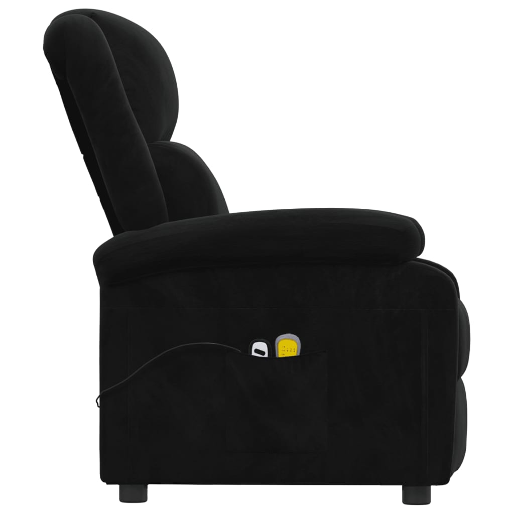 Poltrona de massagens elétrica veludo preto