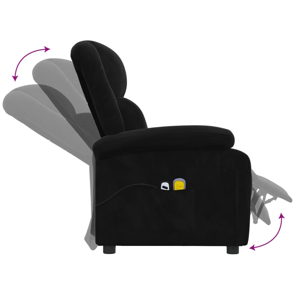 Poltrona de massagens elétrica veludo preto