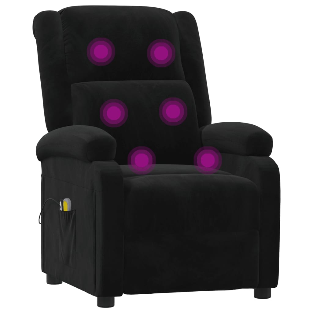 Poltrona de massagens elétrica veludo preto