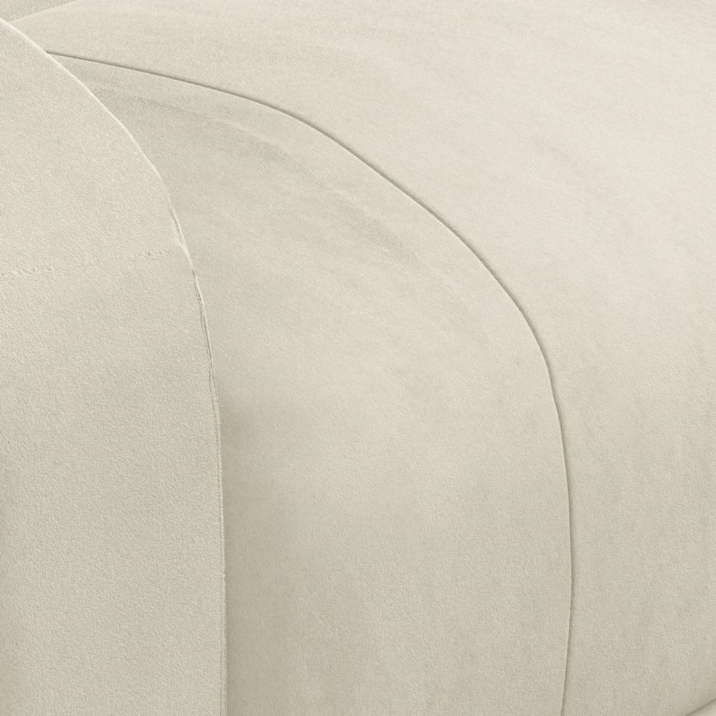 Poltrona de massagens elétrica veludo creme