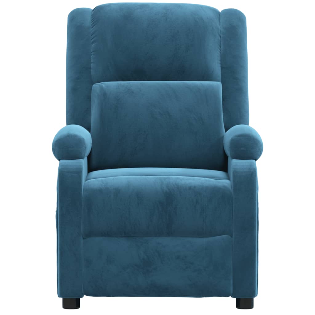Poltrona de massagens elétrica veludo azul
