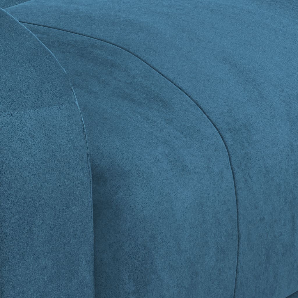 Poltrona de massagens elétrica veludo azul