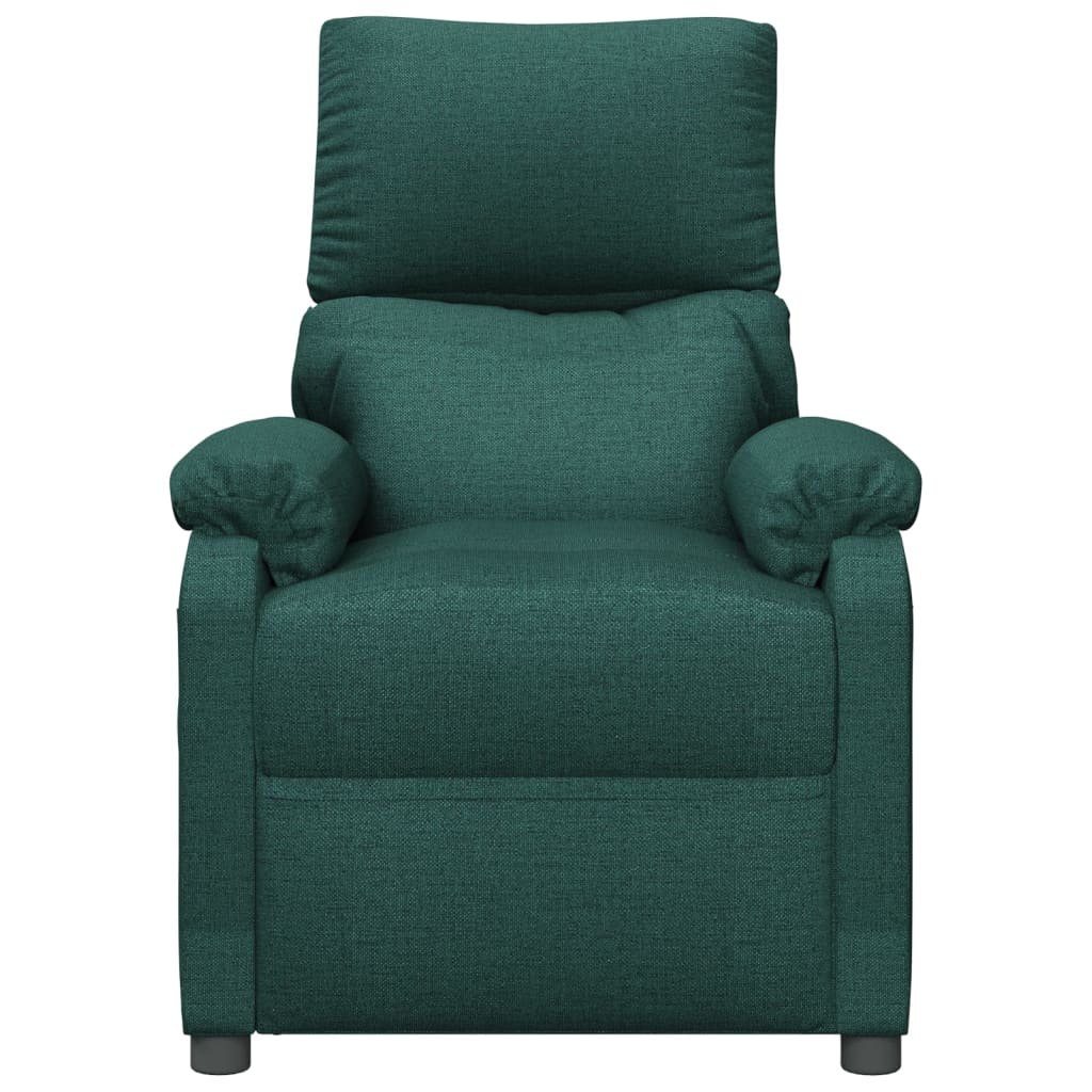 Poltrona elétrica reclinável tecido verde-escuro
